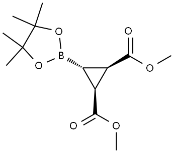 dimethyl 3-(4,4,5,5-tetramethyl-1,3,2-dioxaborolan-2-yl)cyclopropane-1,2-dicarboxylate Struktur