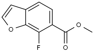 6-Benzofurancarboxylic acid, 7-fluoro-, methyl ester Struktur