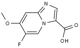 6-Fluoro-7-methoxyimidazo[1,2-a]pyridine-3-carboxylic acid Struktur