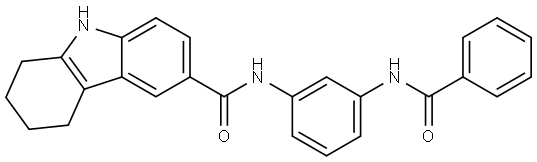 1H-Carbazole-6-carboxamide, N-[3-(benzoylamino)phenyl]-2,3,4,9-tetrahydro- Struktur