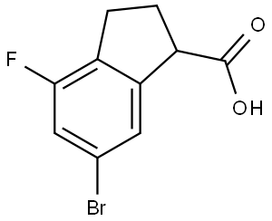 6-Bromo-4-fluoro-2,3-dihydro-1H-indene-1-carboxylic acid Struktur