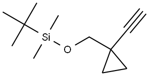 Cyclopropane, 1-[[[(1,1-dimethylethyl)dimethylsilyl]oxy]methyl]-1-ethynyl- Struktur