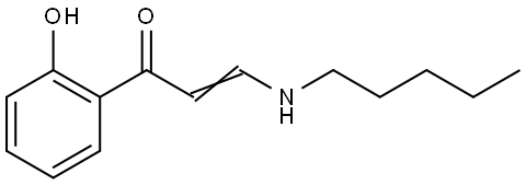 (2E)-1-(2-hydroxyphenyl)-3-(pentylamino)-2-propen-1-one Struktur