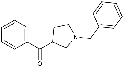 3-benzoyl-1-benzylpyrrolidine Struktur