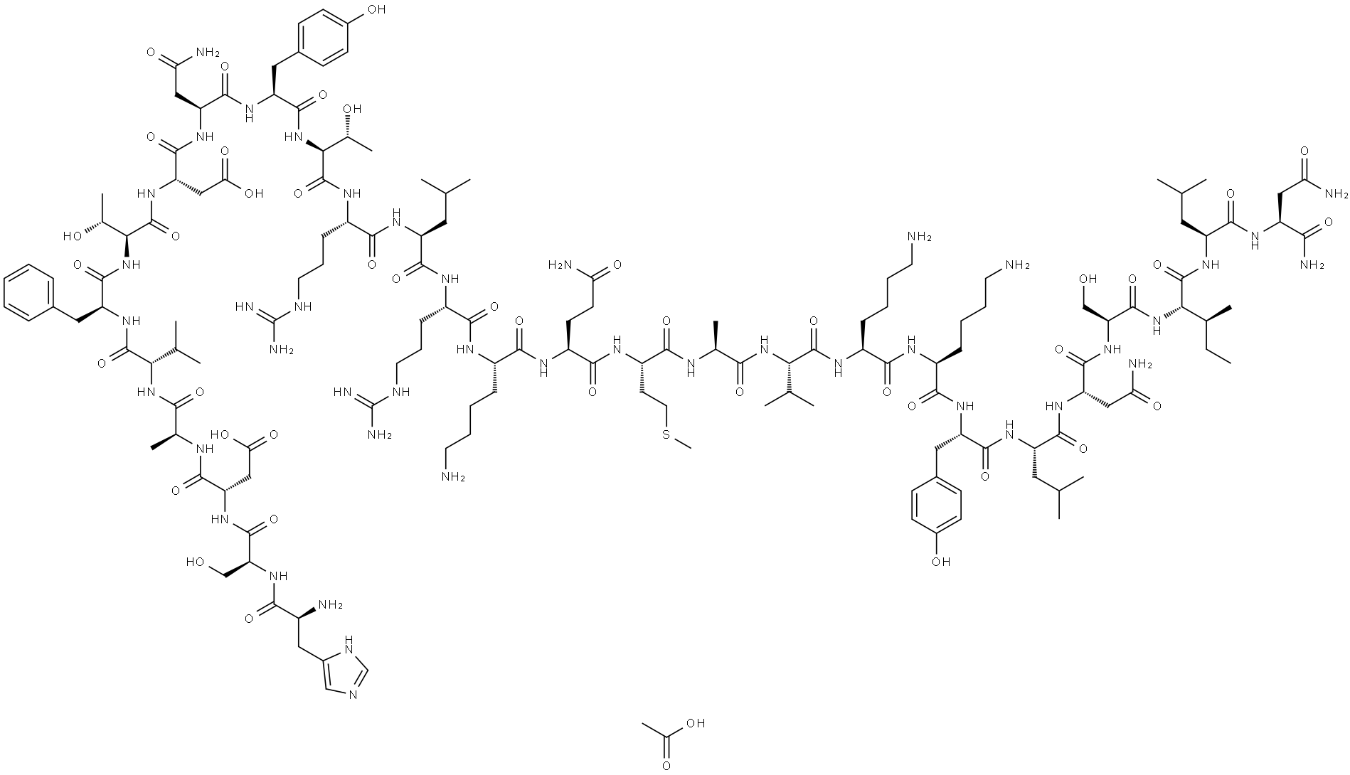 Aviptadil acetate Struktur