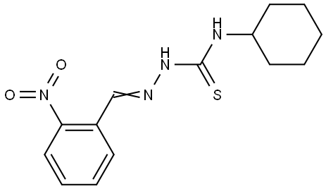 2-NITROBENZALDEHYDE N-CYCLOHEXYLTHIOSEMICARBAZONE Struktur