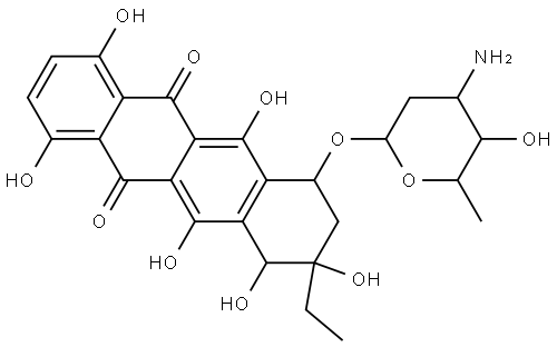 1-hydroxyoxaunomycin Struktur