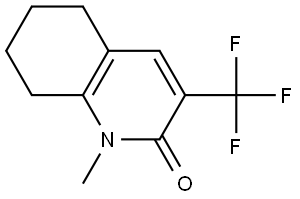 1-methyl-3-(trifluoromethyl)-5,6,7,8-tetrahydroquinolin-2(1H)-one Struktur