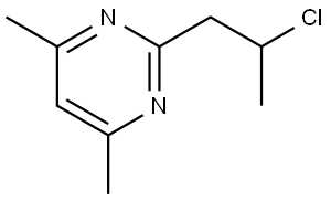 2-(2-Chloropropyl)-4,6-dimethylpyrimidine Struktur