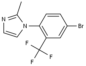 1-(4-bromo-2-(trifluoromethyl)phenyl)-2-methyl-1H-imidazole Struktur