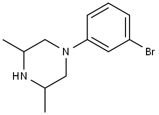 1-(3-bromophenyl)-3,5-dimethylpiperazine Struktur