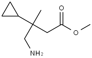 methyl 4-amino-3-cyclopropyl-3-methylbutanoate Struktur