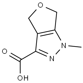 1H-Furo[3,4-c]pyrazole-3-carboxylic acid, 4,6-dihydro-1-methyl- Struktur