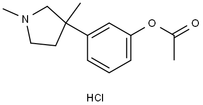 Phenol, m-(1,3-dimethyl-3-pyrrolidinyl)-, acetate, hydrochloride Struktur