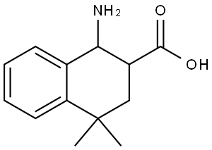 1-Amino-1,2,3,4-tetrahydro-4,4-dimethyl-2-naphthalenecarboxylic acid Struktur