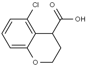 5-Chloro-3,4-dihydro-2H-1-benzopyran-4-carboxylic acid Struktur