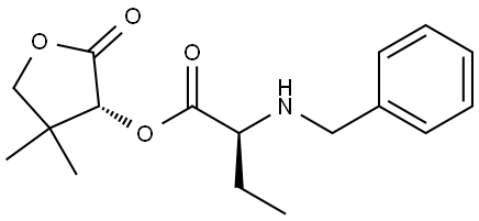 Butanoic acid, 2-[(phenylmethyl)amino]-, (3R)-tetrahydro-4,4-dimethyl-2-oxo-3-furanyl ester, (2S)-