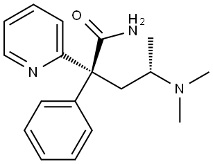 2-Pyridineacetamide, α-[2-(dimethylamino)propyl]-α-phenyl-, [S-(R*,R*)]- Struktur