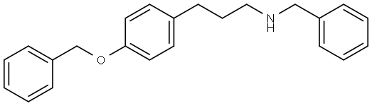 Benzenepropanamine, 4-(phenylmethoxy)-N-(phenylmethyl)- Struktur