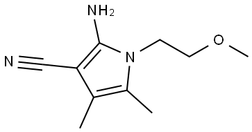 2-Amino-1-(2-methoxy-ethyl)-4,5-dimethyl-1H-pyrrole-3-carbonitrile Struktur