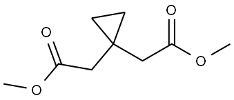 1,1-Cyclopropanediacetic acid, 1,1-dimethyl ester Struktur