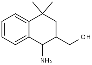 (1-amino-4,4-dimethyl-1,2,3,4-tetrahydronaphthalen-2-yl)methanol Struktur