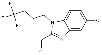 5-chloro-2-(chloromethyl)-1-(4,4,4-trifluorobutyl)-1H-benzo[d]imidazole Struktur