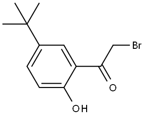 2-bromo-1-(5-(tert-butyl)-2-hydroxyphenyl)ethan-1-one Struktur