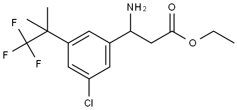 ethyl 3-amino-3-(3-chloro-5-(1,1,1-trifluoro-2-methylpropan-2-yl)phenyl)propanoate Struktur