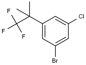 1-bromo-3-chloro-5-(1,1,1-trifluoro-2-methylpropan-2-yl)benzene Struktur