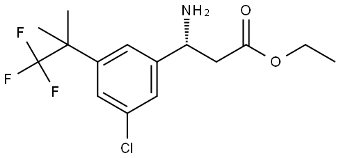 ethyl (R)-3-amino-3-(3-chloro-5-(1,1,1-trifluoro-2-methylpropan-2-yl)phenyl)propanoate Struktur