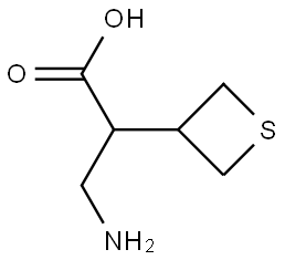 3-amino-2-(thietan-3-yl)propanoic acid Struktur