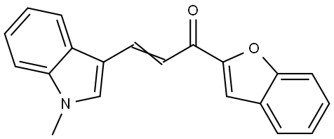 2-Propen-1-one, 1-(2-benzofuranyl)-3-(1-methyl-1H-indol-3-yl)- Struktur