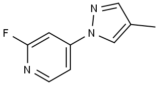 2-fluoro-4-(4-methyl-1H-pyrazol-1-yl)pyridine Struktur