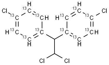 1,1''-(2,2-dichloroethylidene)bis[4-chloro-Benzene-1,2,3,4,5,6-13C6 Struktur