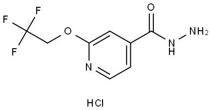 2-(2,2,2-Trifluoroethoxy)-4-pyridinecarboxylic acid hydrazide hydrochloride Struktur