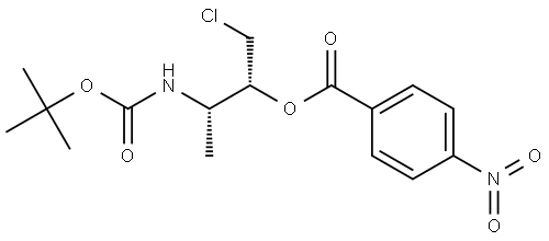 (2R,3S)-1-chloro-3-[(2-methylpropan-2-yl)oxycarbonylamino]butan-2-yl] 4-nitrobenzoate Struktur