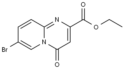 Ethyl 7-bromo-4-oxo-4H-pyrido[1,2-a]pyrimidine-2-carboxylate Struktur