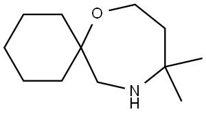 10,10-Dimethyl-7-oxa-11-azaspiro[5.6]dodecane Struktur