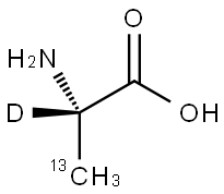 L-Alanin-1-13C, 2-D Struktur