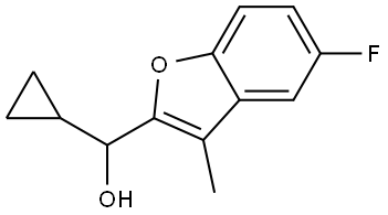 cyclopropyl(5-fluoro-3-methylbenzofuran-2-yl)methanol Struktur