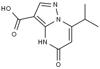 Pyrazolo[1,5-a]pyrimidine-3-carboxylic acid, 4,5-dihydro-7-(1-methylethyl)-5-oxo- Struktur