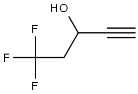 1-Pentyn-3-ol, 5,5,5-trifluoro- Struktur