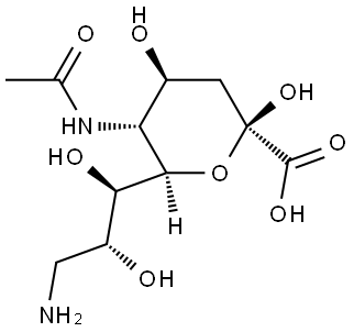 α-Neuraminic acid, N-acetyl-9-amino-9-deoxy- Struktur