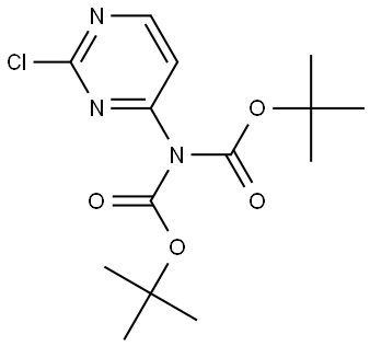 Imidodicarbonic acid, 2-(2-chloro-4-pyrimidinyl)-, 1,3-bis(1,1-dimethylethyl) ester Struktur