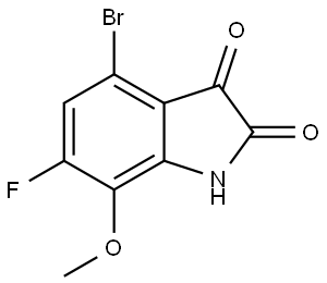 4-Bromo-6-fluoro-7-methoxy-1H-indole-2,3-dione Struktur