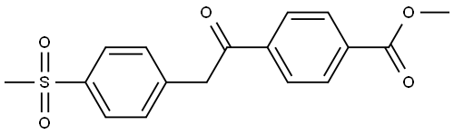 methyl 4-[2-(4-methylsulfonylphenyl)acetyl]benzoate Struktur