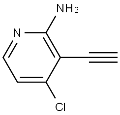 2-Pyridinamine, 4-chloro-3-ethynyl- Struktur