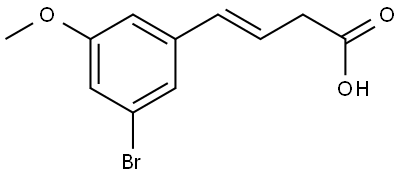 3-Butenoic acid, 4-(3-bromo-5-methoxyphenyl)-, (3E)- Struktur