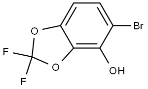 5-溴-2,2-二氟苯并[D][1,3]二醇-4-醇, 1628572-59-7, 結(jié)構式